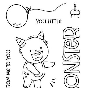 Netjes en verward- LITTLE MONSTERS- Doorzichtige stempelset