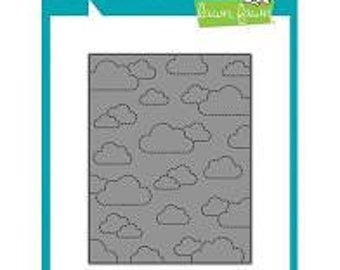 Lawn Fawn - Christmas - Lawn Cuts - Dies - Stitched Cloud Backdrop: Portrait