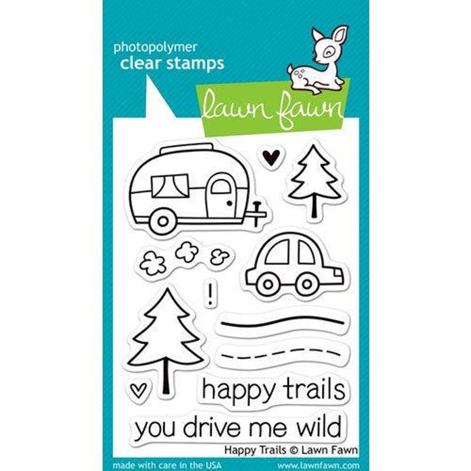 Lawn Fawn - Clear Photopolymer Stamps - Happy Trails - Etsy