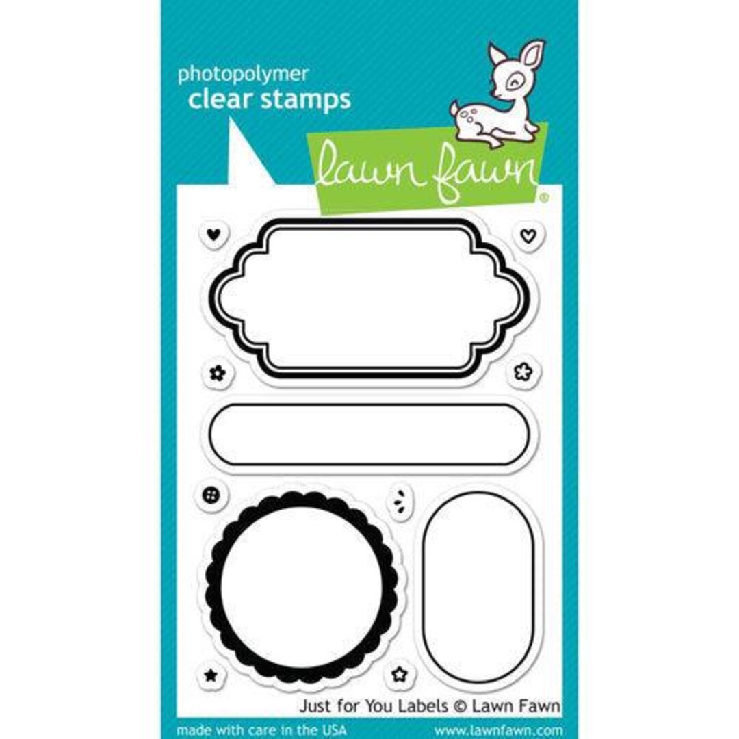 Lawn Fawn - Clear Photopolymer Stamps - Just for You Labels - Etsy