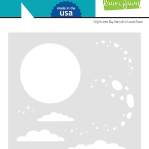 Lawn Fawn - nighttime sky stencil - lawn cuts