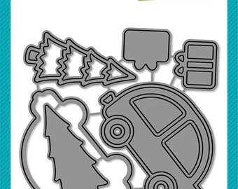 Lawn Fawn - deck the car - lawn cuts