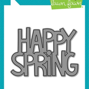 Lawn Fawn - Giant Happy Spring - pelouse tondue