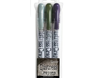 Ranger Ink - Tim Holtz - Distress Mica Crayons HALLOWEEN PEARL SET 6