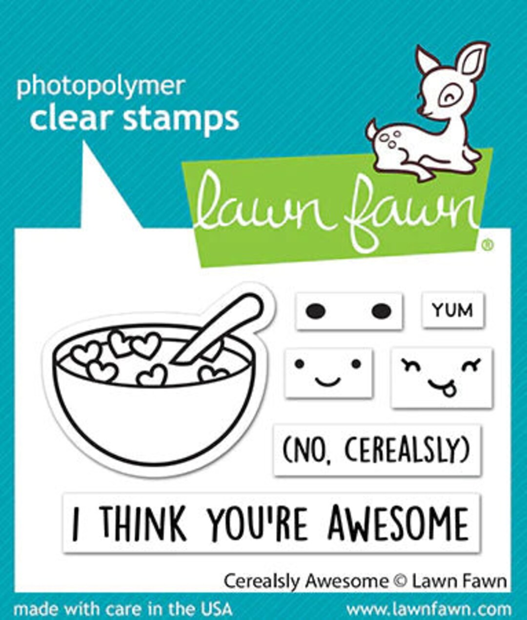 Lawn Fawn - Clear Photopolymer Stamps - Cerealsly Awesome - Etsy