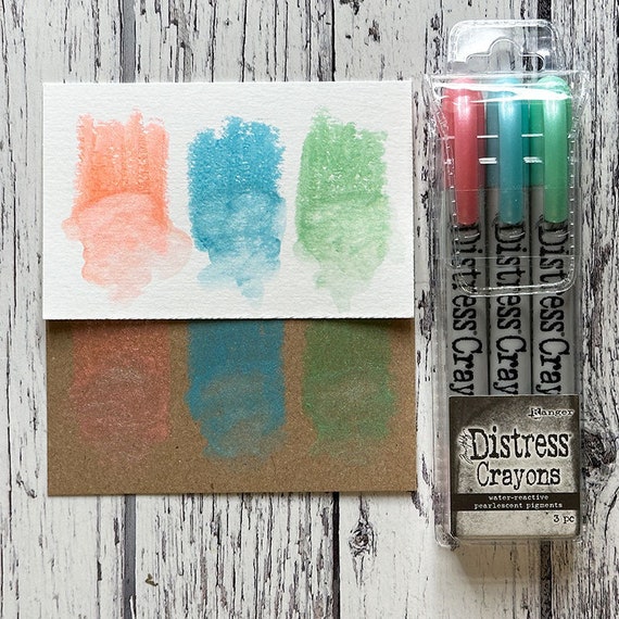 How to use Tim Holtz Distress Crayons - Gathered