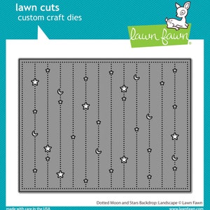 Lawn Fawn - dotted moon and stars backdrop: landscape - Lawn Cuts - Dies