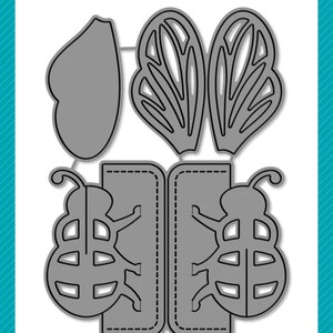Lawn Fawn - Abeille pop-up - Pelouse coupée - Matrices