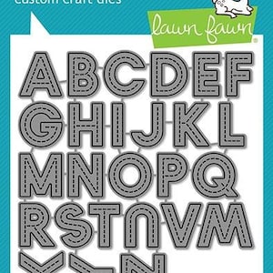 Lawn Fawn - L'alphabet d'Oliver's cousu - Tonte de gazon
