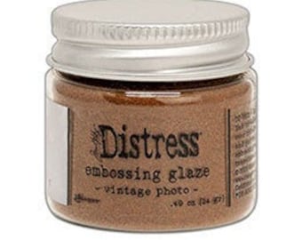 Tim Holtz Distress-reliëfglazuur: vintage foto