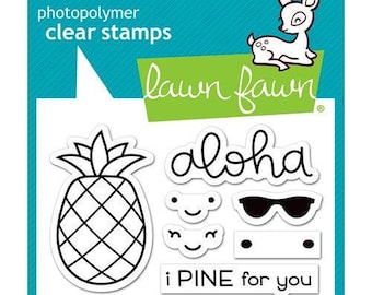 Lawn Fawn - Clear Acrylic Stamps - Aloha