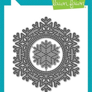 Lawn Fawn - Tillägg för Magic Iris Snowflake - gräsklippning