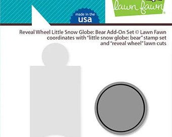 Lawn Fawn - reveal wheel little snow globe: bear add-on set - lawn cuts - lawn cuts