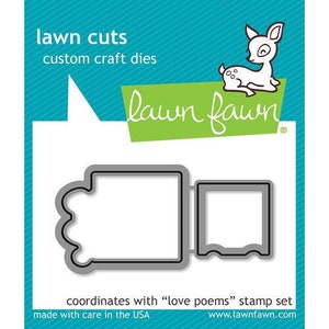 Lawn Fawn - Cortes de césped - Troqueles - Poemas de amor