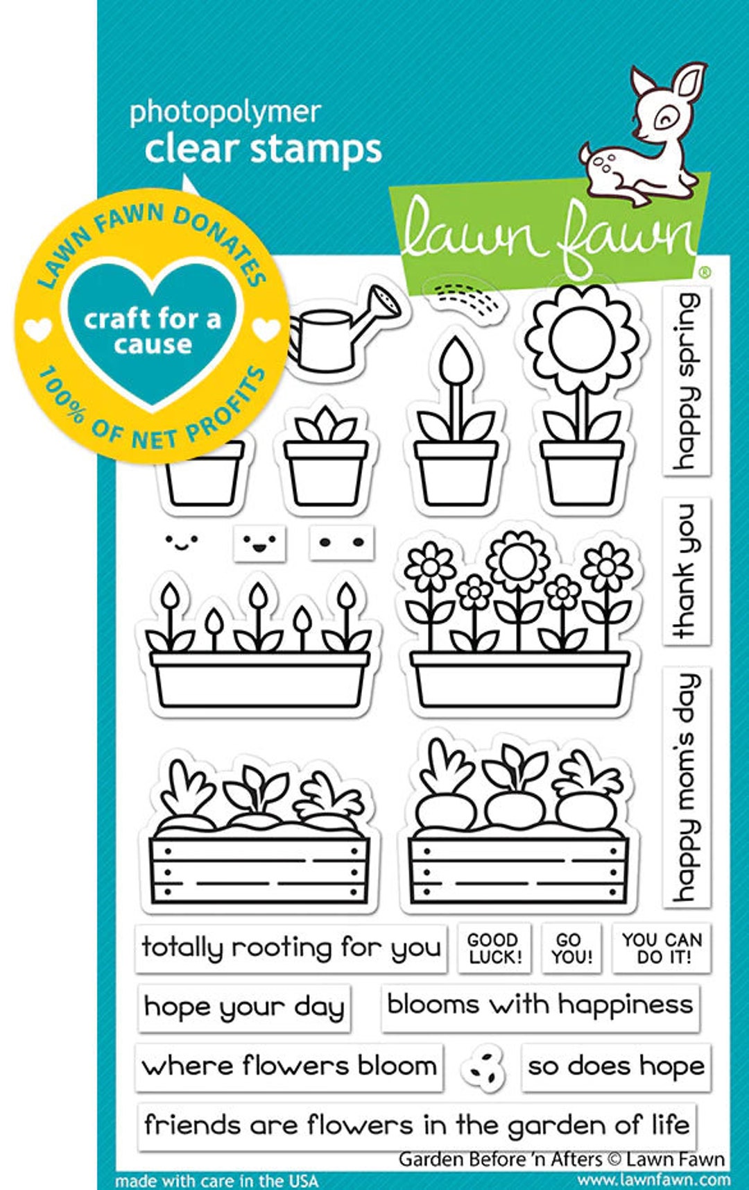 Lawn Fawn - Clear Photopolymer Stamps - Garden Before' N After - Etsy