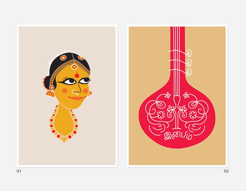 A4 Tamil Script Art Prints Indian Culture Giclee Prints Etsy