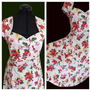 Retro Revival SWEETHEART SWING DRESS ~ Cotton Full Skirted Frock from Dangerfield Australia *Rockabilly Pin Up 1950s Vintage Repro*