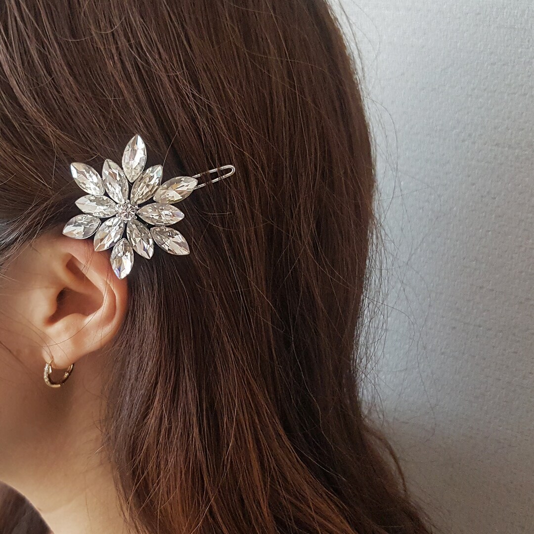 Snowflake Hair Clips, Snow Flakes, Winter Hair Accessories ,winter