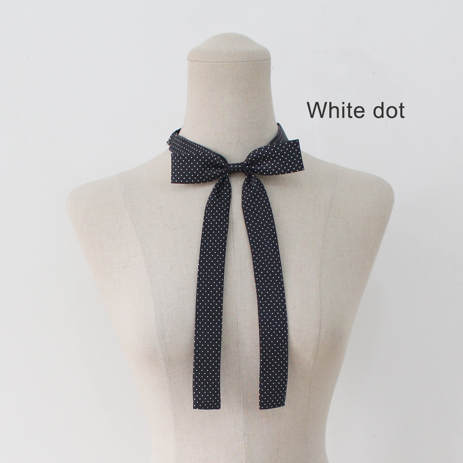 6 colors ribbon tieNavy neck tie for womanweddingSkiny | Etsy
