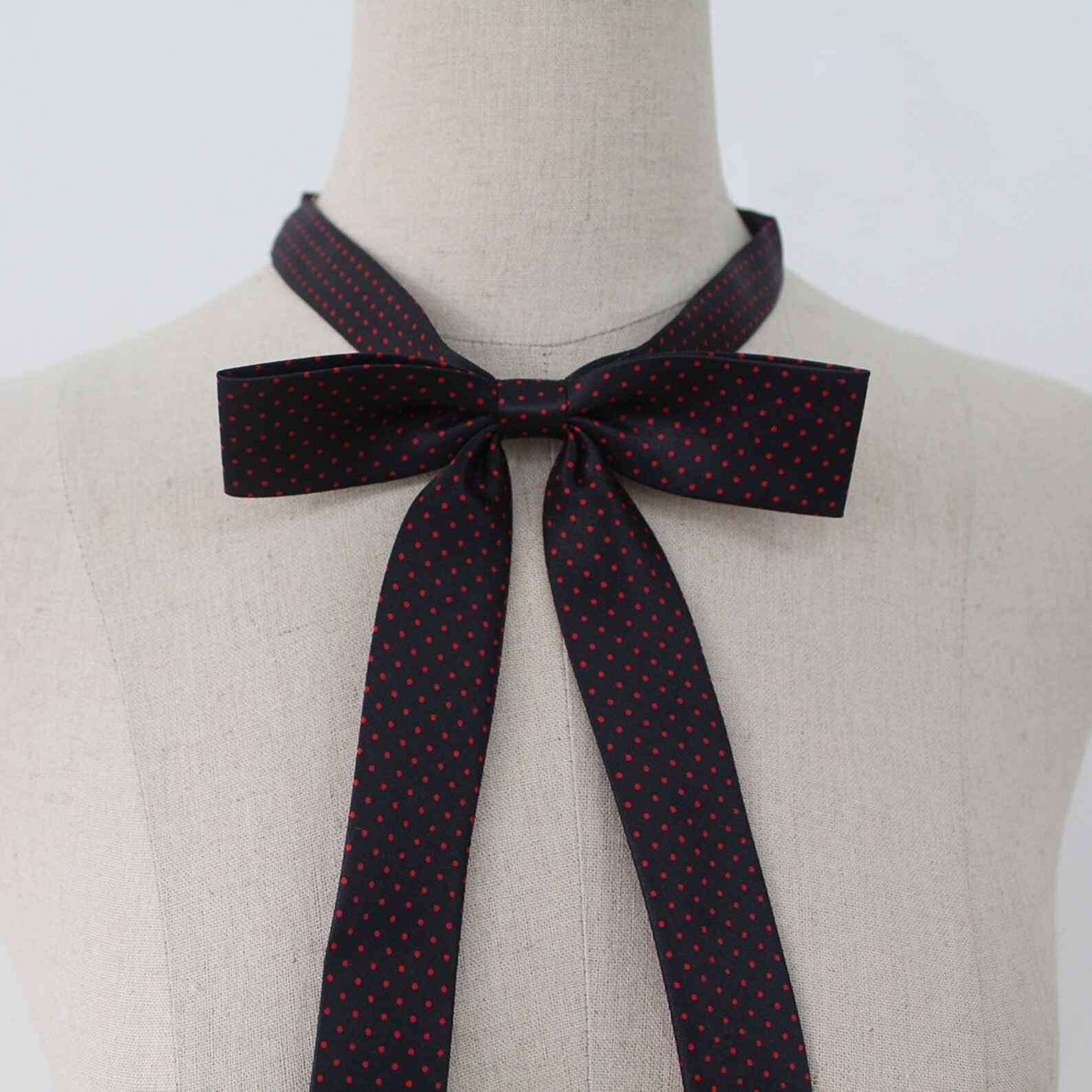 Red Dot Ribbon Tiedot Neck Tie for Etsy Singapore