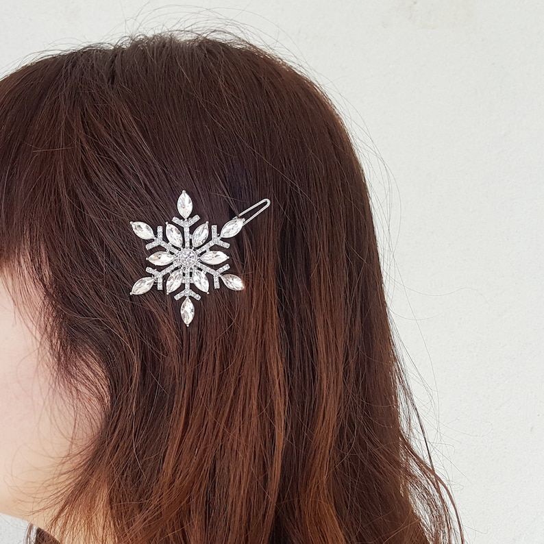 Christmas Hair Accessories Snowflake Hair Clips Snow Flakes Etsy