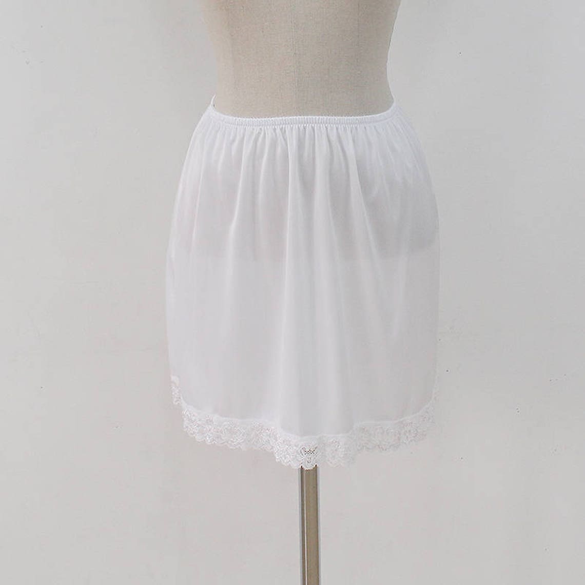 Lace Satin Half Slip white Satin Dress skirt Extender Etsy