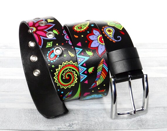 boho leather belt