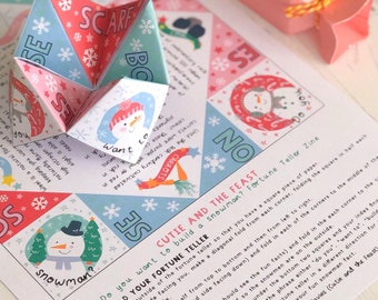 Do you want to build a snowman - festive science facts fortune teller zine
