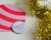 Freche Weihnachten Abzeichen - Lametta Titten - Strumpf Füllstoff