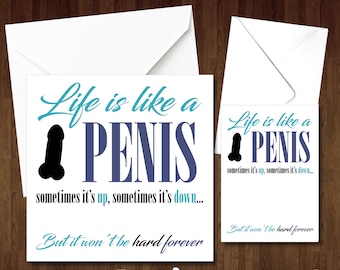Penis card | Etsy