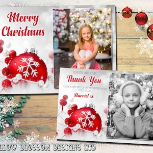 10 枚のパーソナライズされたクリスマス写真グリーティングカード 男の子 女の子 双子 家族 ユニセックス サンキュー メッセージ ノート 子供 子供 かわいい プリント シルバー レッド