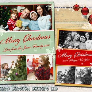 10 groen rood goud op maat gemaakte familie aandenken foto kerst wenskaarten afdrukken gevouwen ansichtkaart feestelijke kerst gepersonaliseerde bedankkaarten