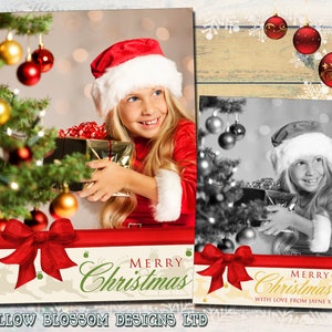 10 Blanks Pack Bundle Familie Kinder Foto Weihnachten Grußkarten Klapppostkarte Festlich Vintage Weihnachten Tier Personalisierte Dankeskarten