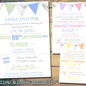 10 Gemeinsame Geburtstag Taufe Geburtstag Tauffeier Einladungen Junge Mädchen Zwillinge Unisex Wimpelkette Poster Karneval Eintrittskarte Garten