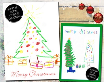 10 Portrait Familie Andenken Weihnachten Grußkarten Nach Maß Klapppostkarte Festlich Weihnachten Ihr Kind Zeichnung Malerei Foto Niedliche Kinder