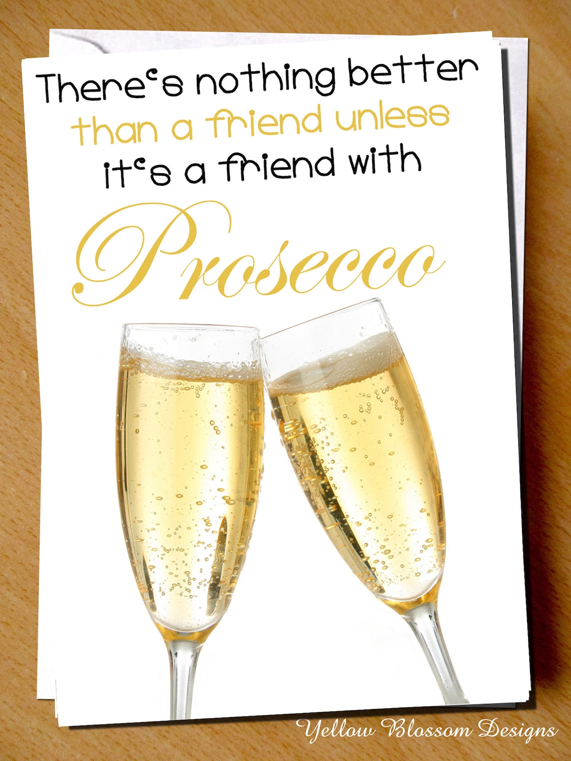 Geburtstag Freundschaft Prosecco Karte komisch lustig gibt es Etsy.de