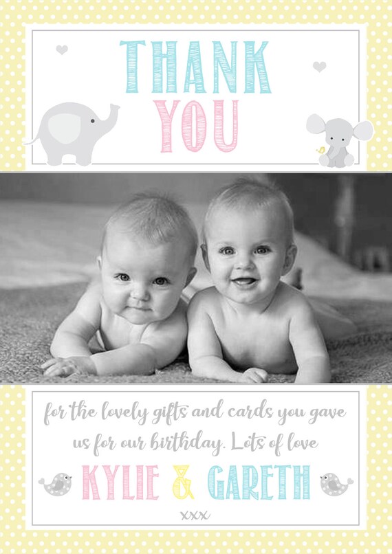 10 Anniversaire Personnalise Carte De Remerciement Photo Etsy France