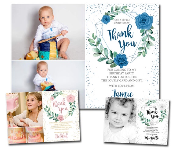 10 Photos Personnalisees Cartes De Remerciement Anniversaire Etsy France