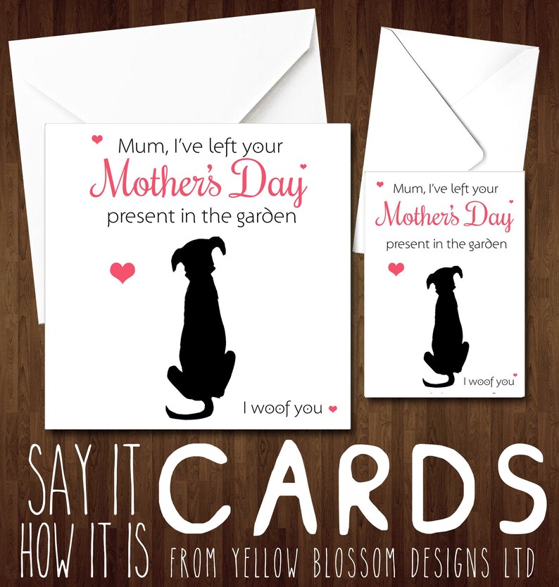 Funny Mothers Day Card Dog Pet Animal Pet Woof You Joke Etsy UK
