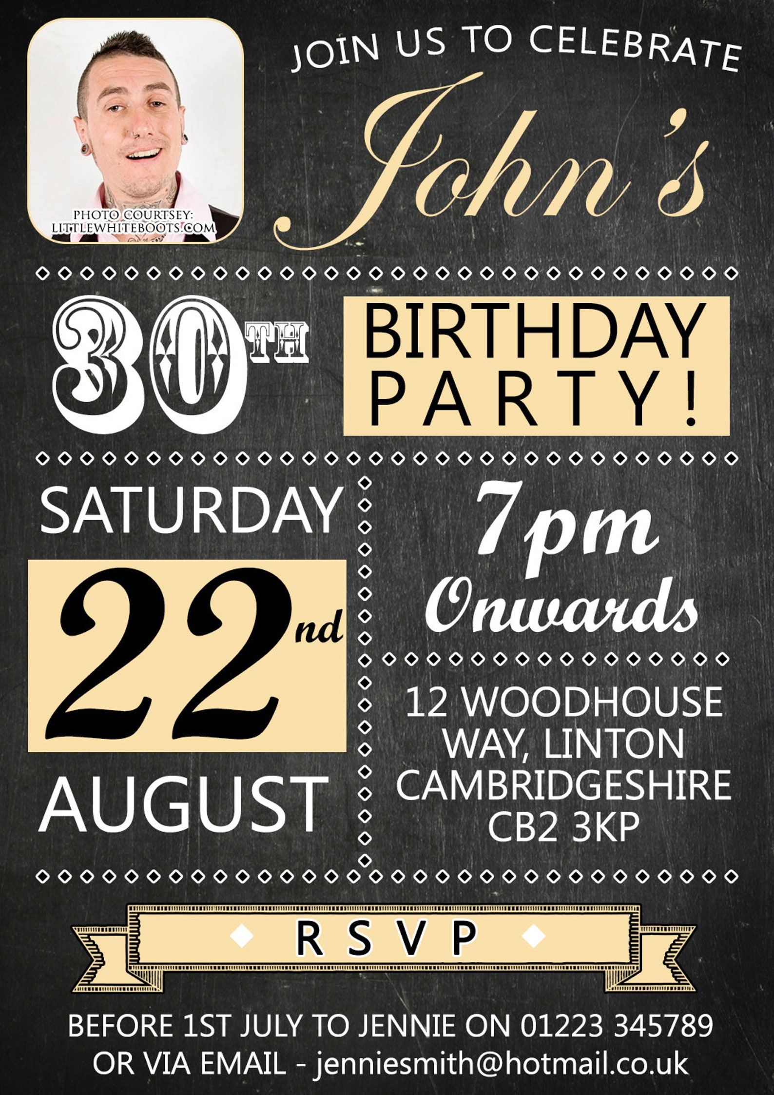 10 Personalised Birthday Party Celebration Invitations Printed Etsy