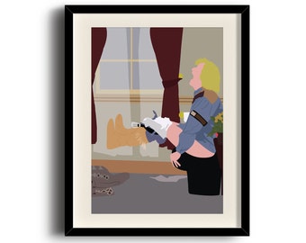Dumb and Dumber minimalist print poster, Dumb and Dumber digital art poster, Framed print, Matted print, Mounted print