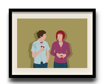 Póster minimalista de Scott Pilgrim vs the World, póster de arte digital de Scott Pilgrim vs the World, impresión enmarcada, impresión con paspartú, impresión montada