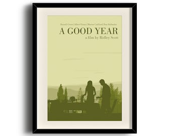 A Good Year, A Good Year print minimalist poster, A Good Year digital art poster, Framed print, Matted print, Mounted print