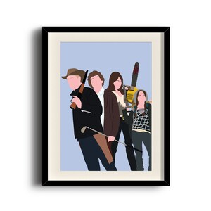 Zombieland minimalist print poster, Zombieland digital art poster, Framed print, Matted print, Mounted print