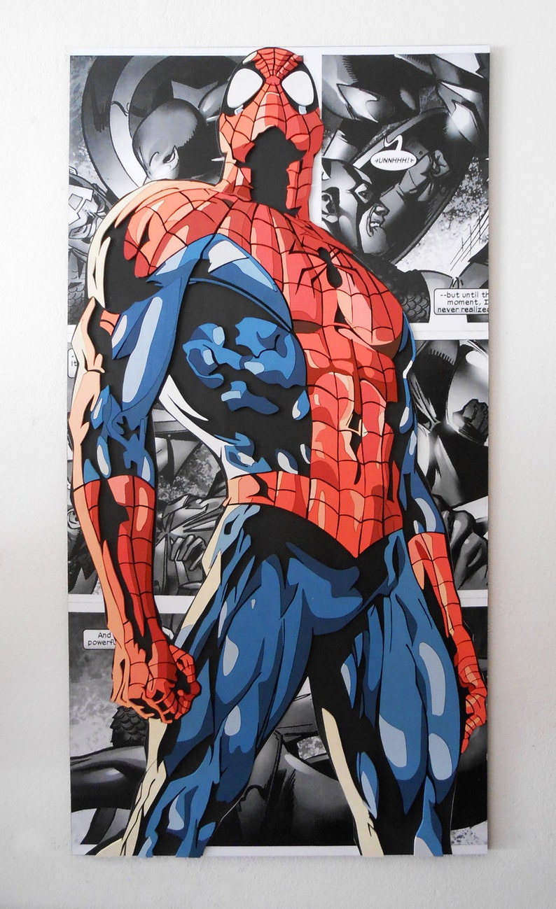 Spider-Man wall hanging Spider-Man wood wall art | Etsy