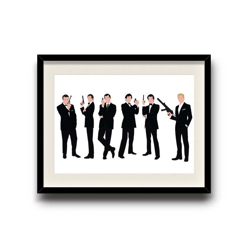 James Bond James Bond Minimalist Print Poster James Bond - Etsy