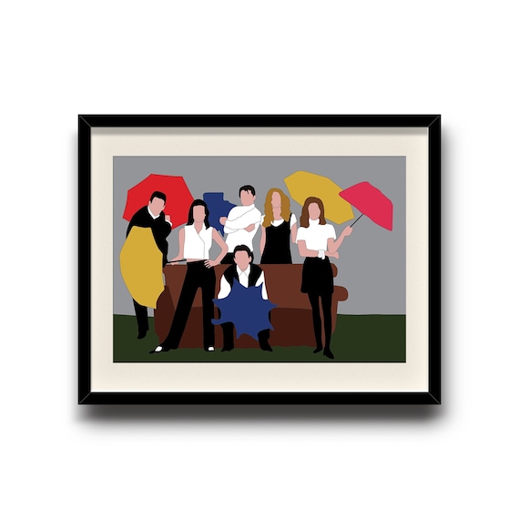 Friends Minimalist Print Poster, Friends Digital Art Poster