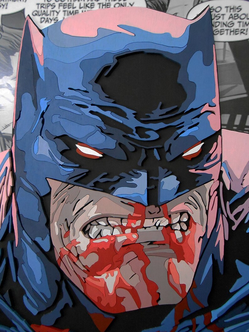 Batman wall hanging Batman wood wall art Etsy