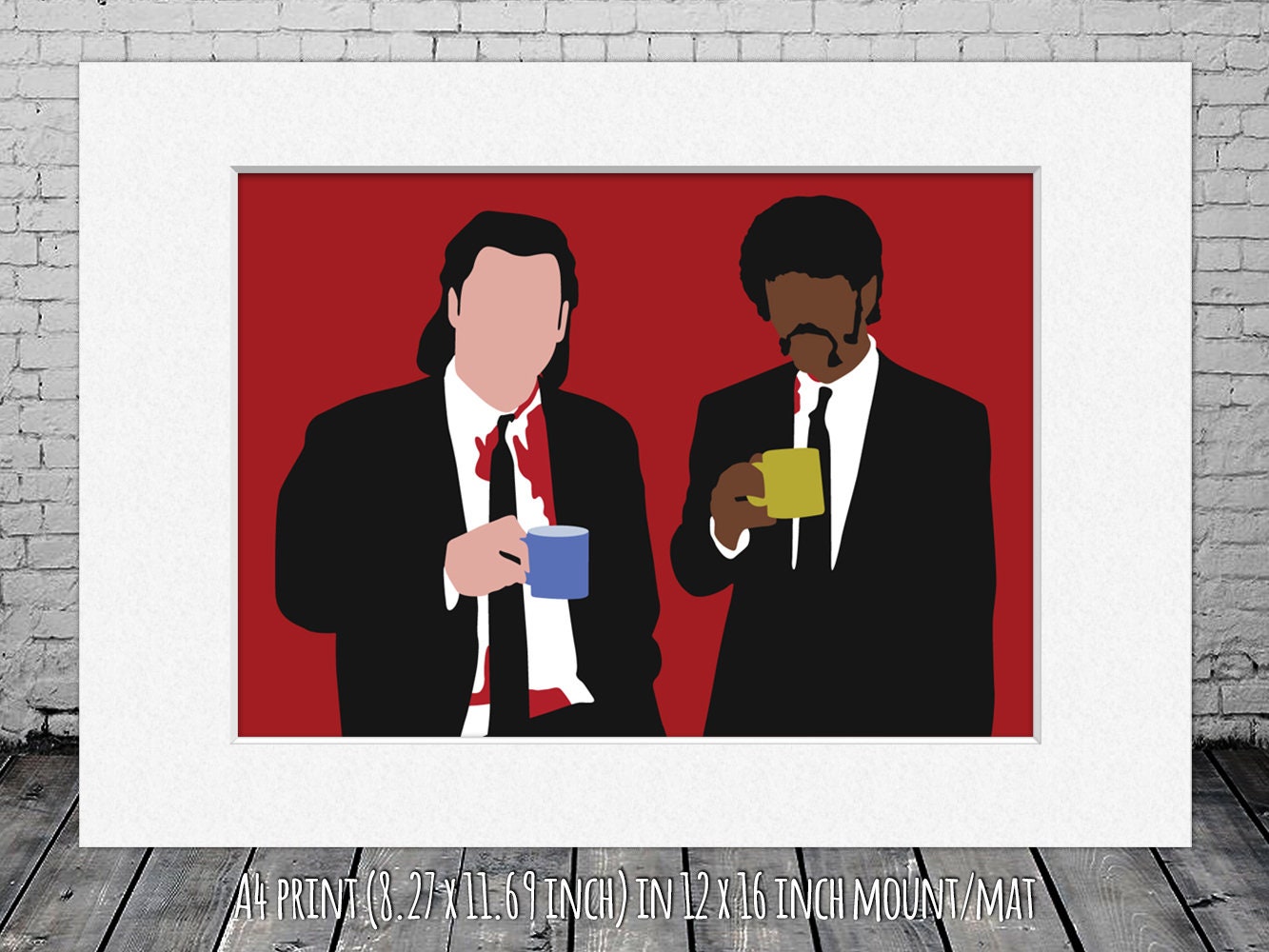 Pulp Fiction, Jules and Vincent Minimalist Print Poster, Pulp Fiction  Digital Art Poster, Framed Print, Matted Print, Mounted Print - Etsy