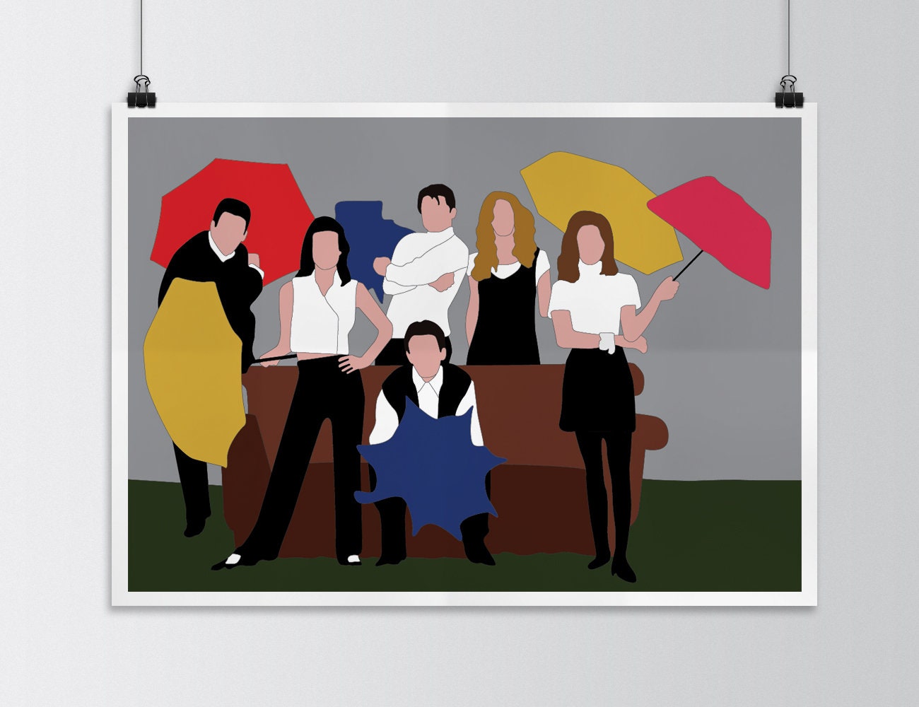 Friends Minimalist Print Poster, Friends Digital Art Poster, Framed Print,  Matted Print, Mounted Print - Etsy, image size:1300x1000